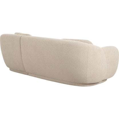 Misty Boucle Sectional by TOV Furniture in cream. Made from boucle, plywood in a transitional style.