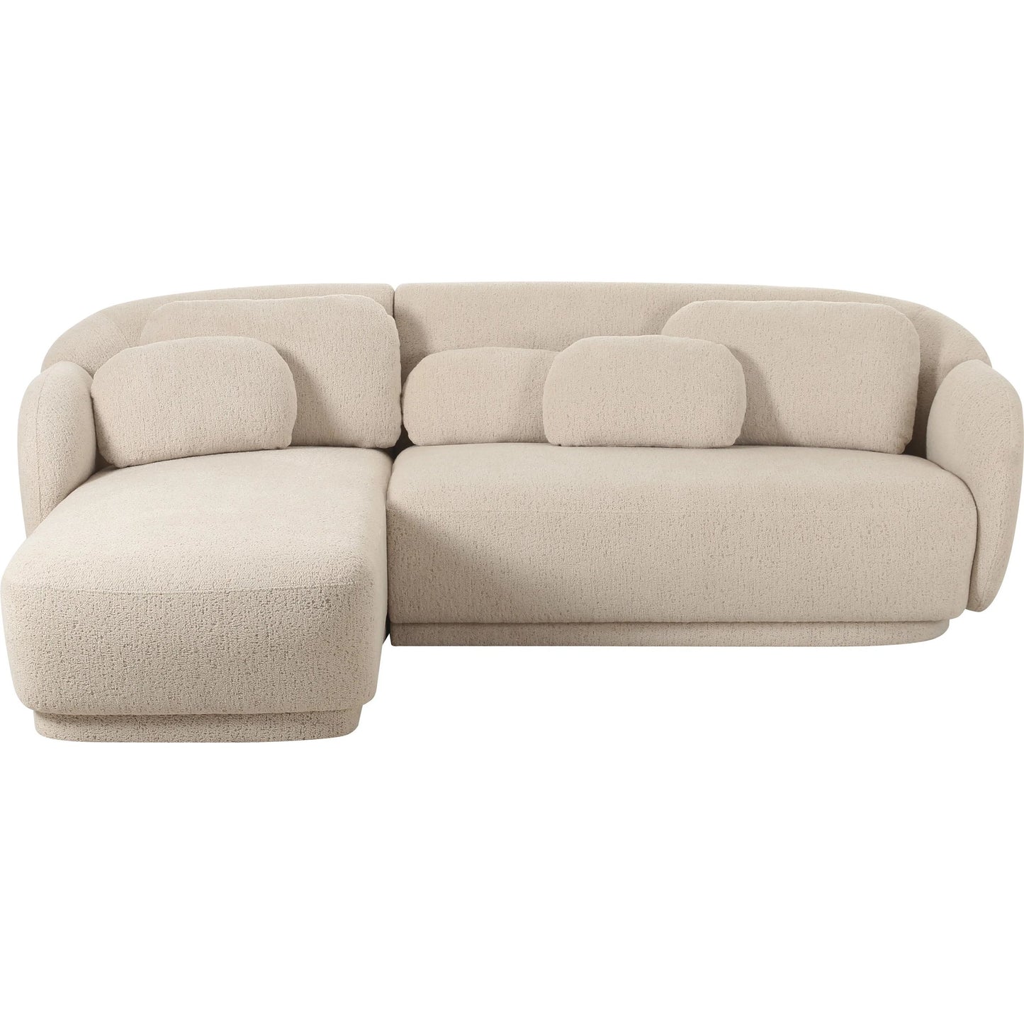008 SI-2248376 | Additional Silo | Misty Boucle Sectional by TOV Furniture in cream. Made from boucle, plywood in a transitional style.