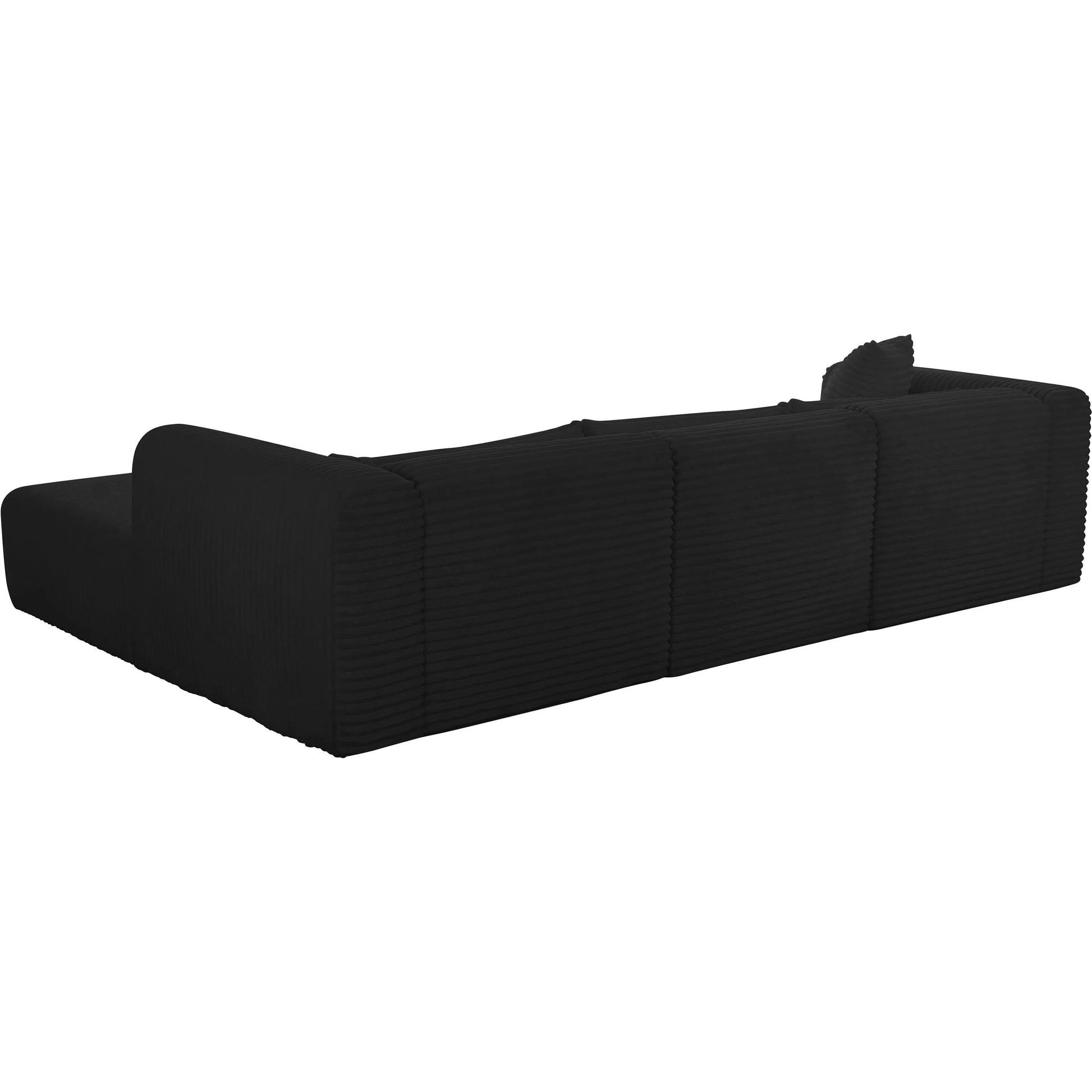 Tarra Fluffy Oversized Corduroy Modular RAF Sectional by TOV Furniture. Made from corduroy, wood in a transitional style.