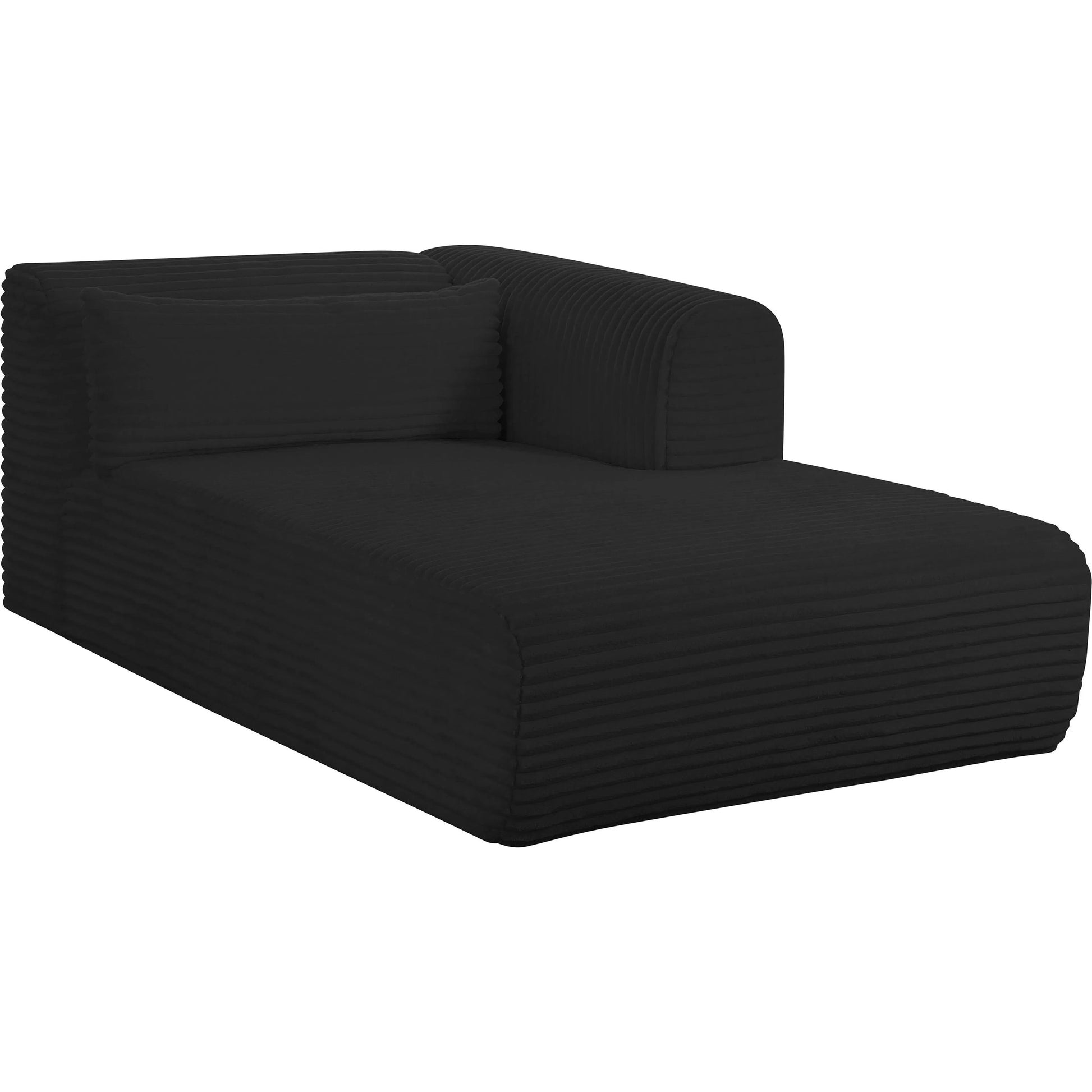 Tarra Fluffy Oversized Corduroy Modular RAF Chaise by TOV Furniture. Made from corduroy, wood in a transitional style.