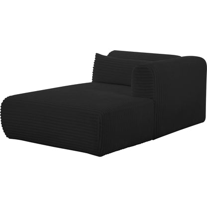 Tarra Fluffy Oversized Corduroy Modular RAF Chaise by TOV Furniture. Made from corduroy, wood in a transitional style.