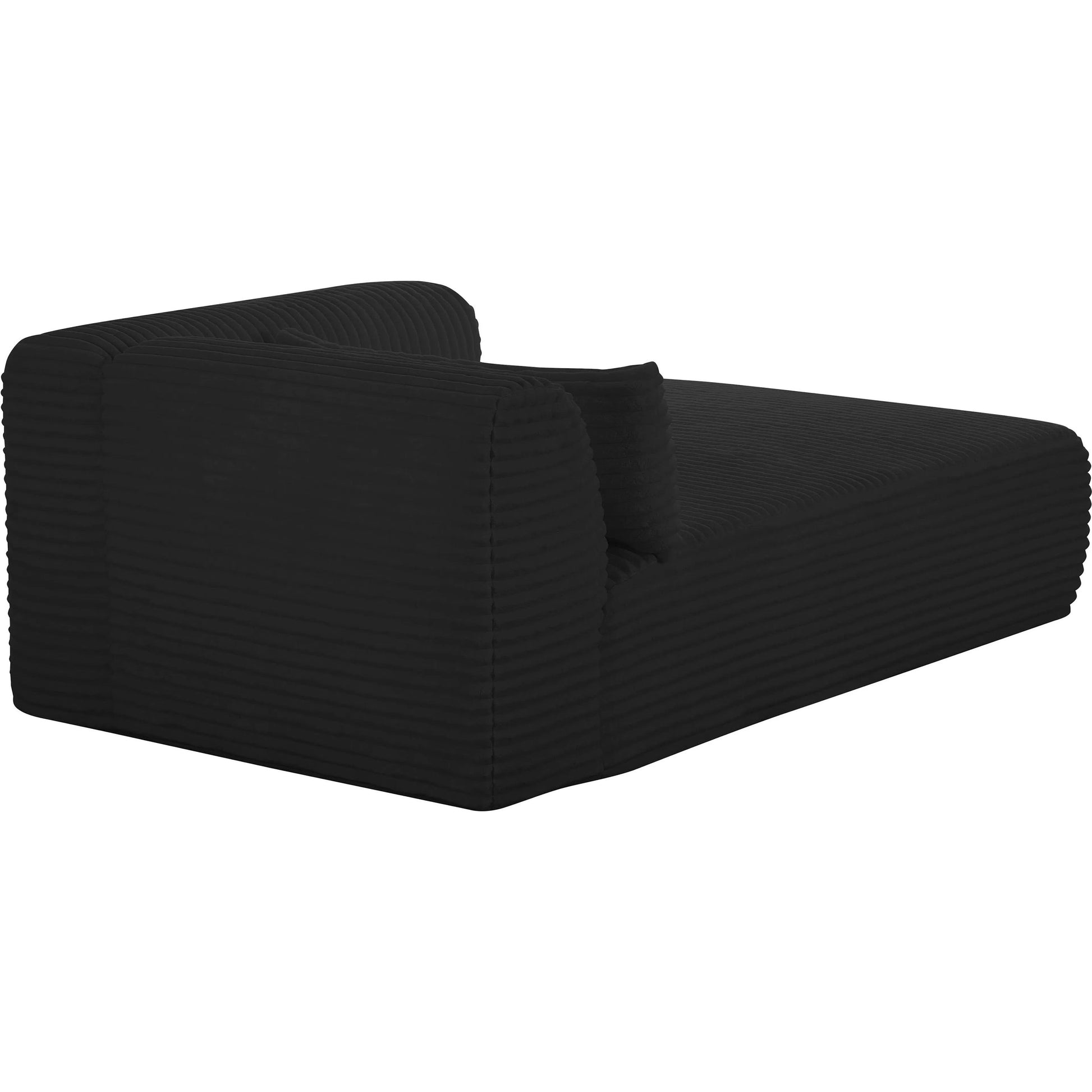 Tarra Fluffy Oversized Corduroy Modular RAF Chaise by TOV Furniture. Made from corduroy, wood in a transitional style.