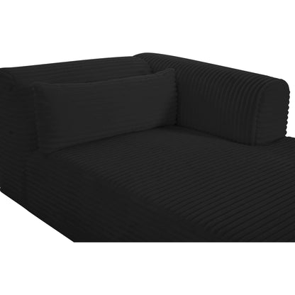 Tarra Fluffy Oversized Corduroy Modular RAF Chaise by TOV Furniture. Made from corduroy, wood in a transitional style.