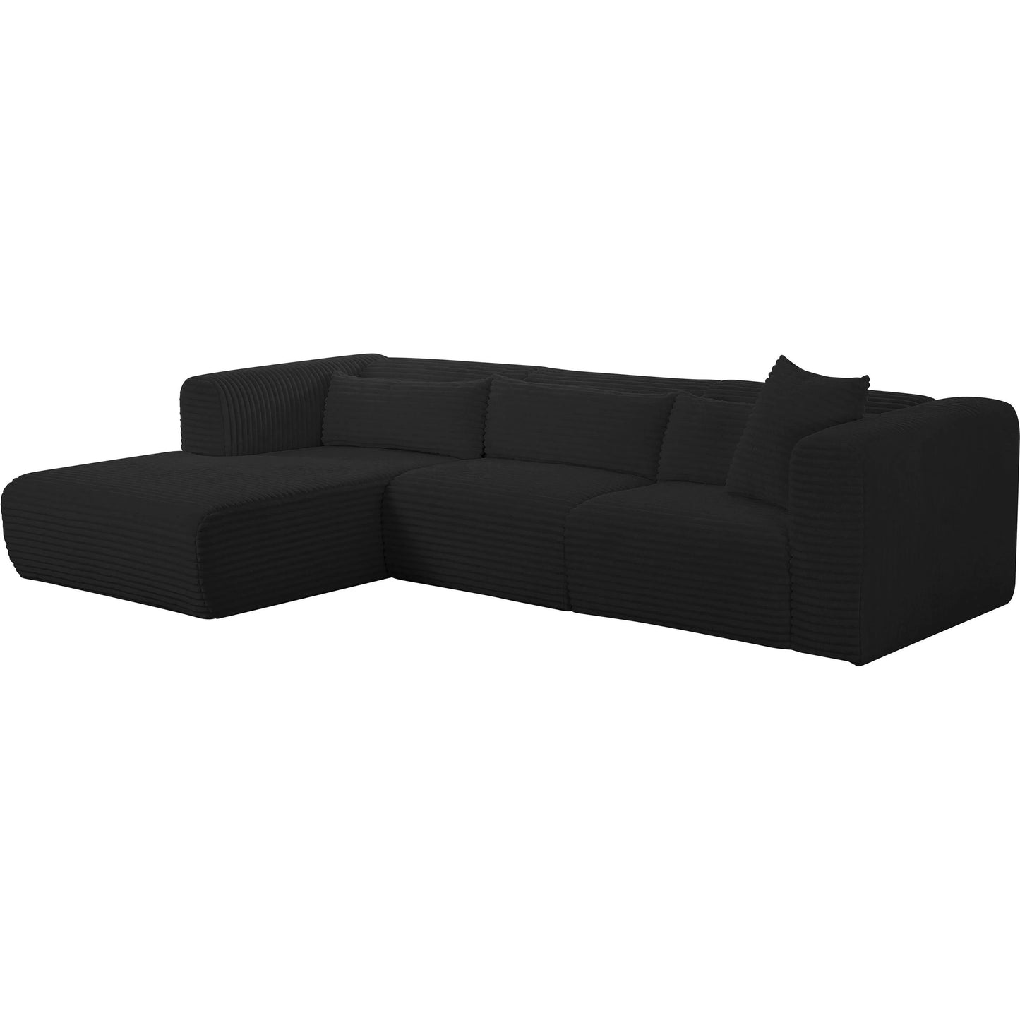 008 SI-2248522 | Additional Silo | Tarra Fluffy Oversized Corduroy Modular LAF Sectional by TOV Furniture. Made from corduroy, wood in a transitional style.