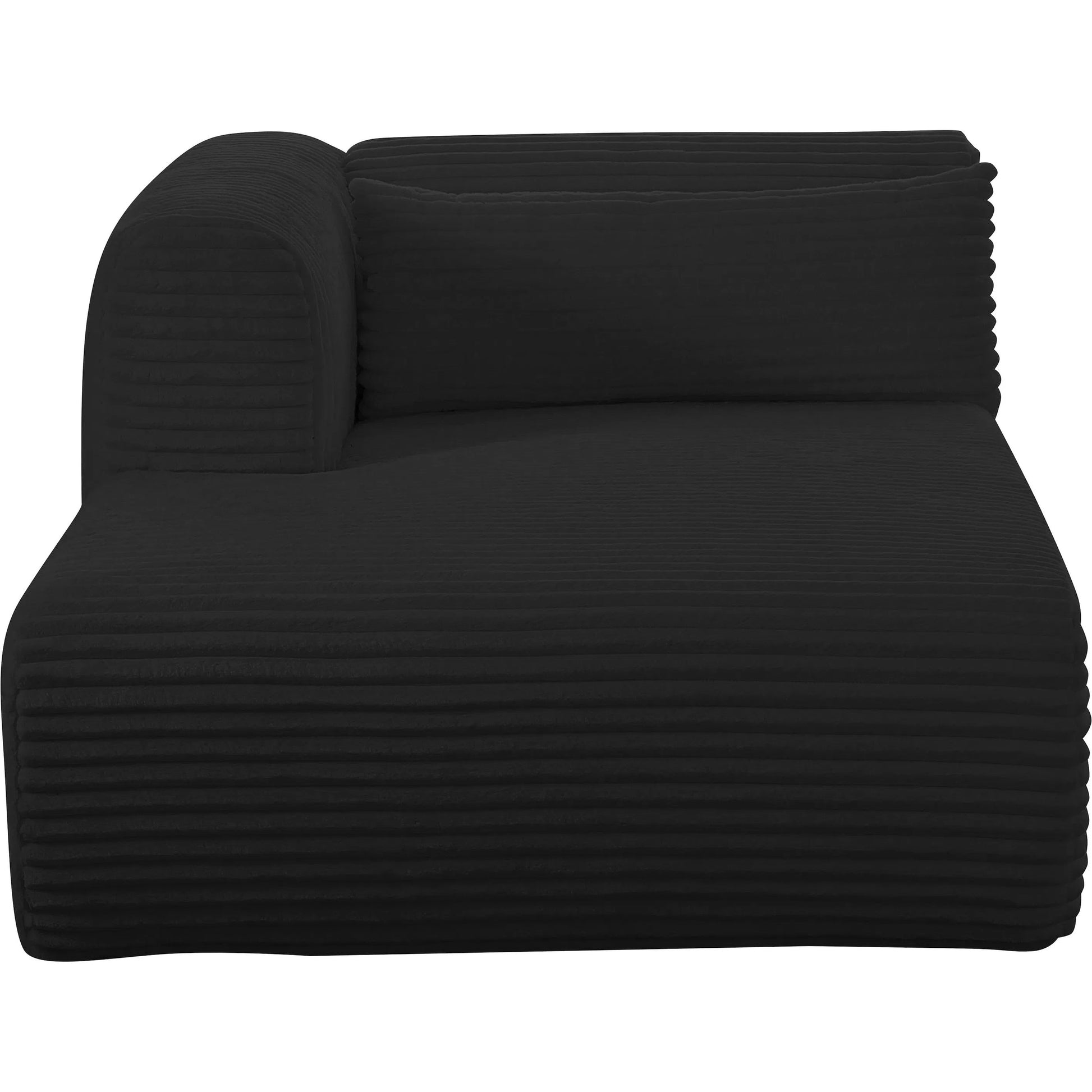 Tarra Fluffy Oversized Corduroy Modular LAF Chaise by TOV Furniture. Made from corduroy, wood in a transitional style.