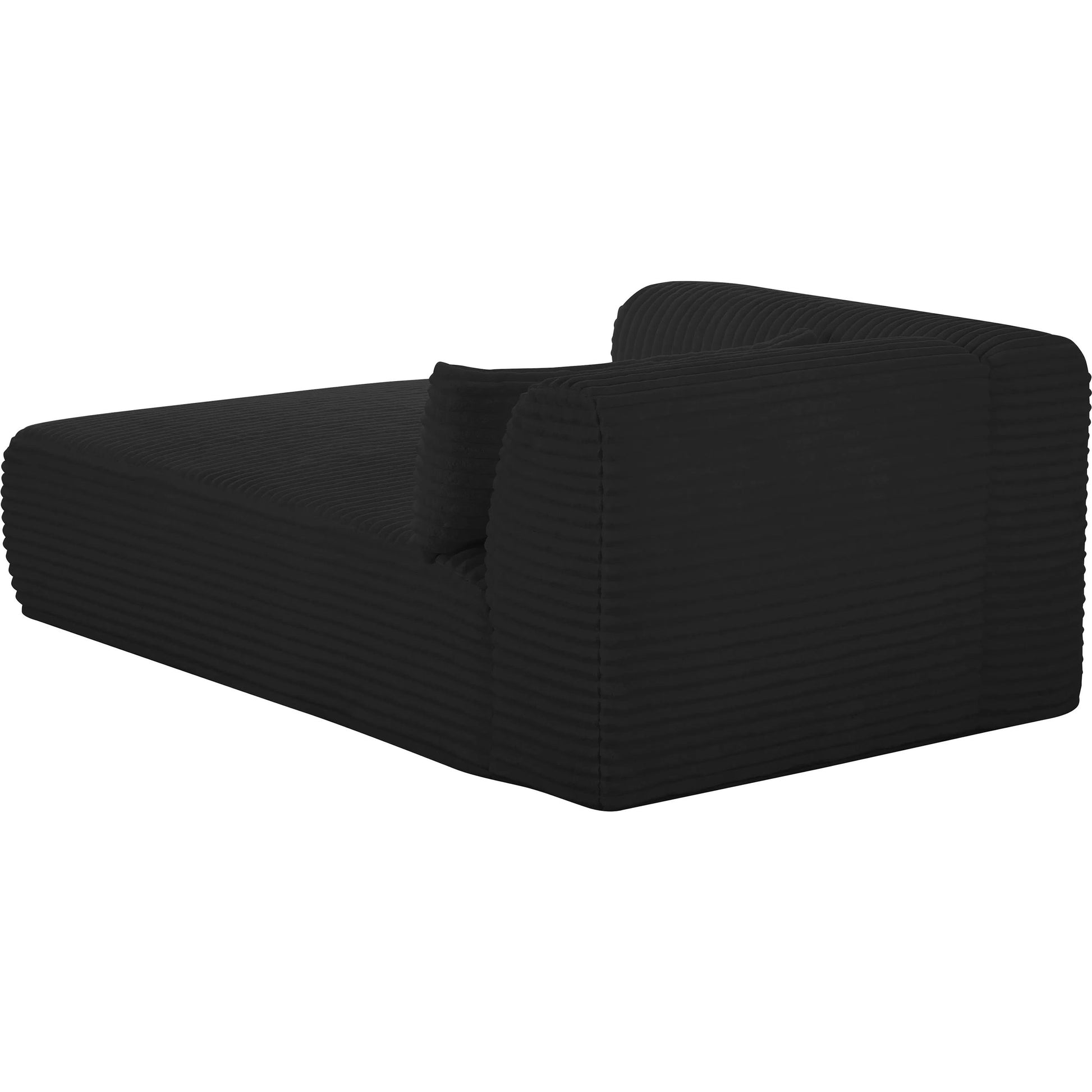 Tarra Fluffy Oversized Corduroy Modular LAF Chaise by TOV Furniture. Made from corduroy, wood in a transitional style.
