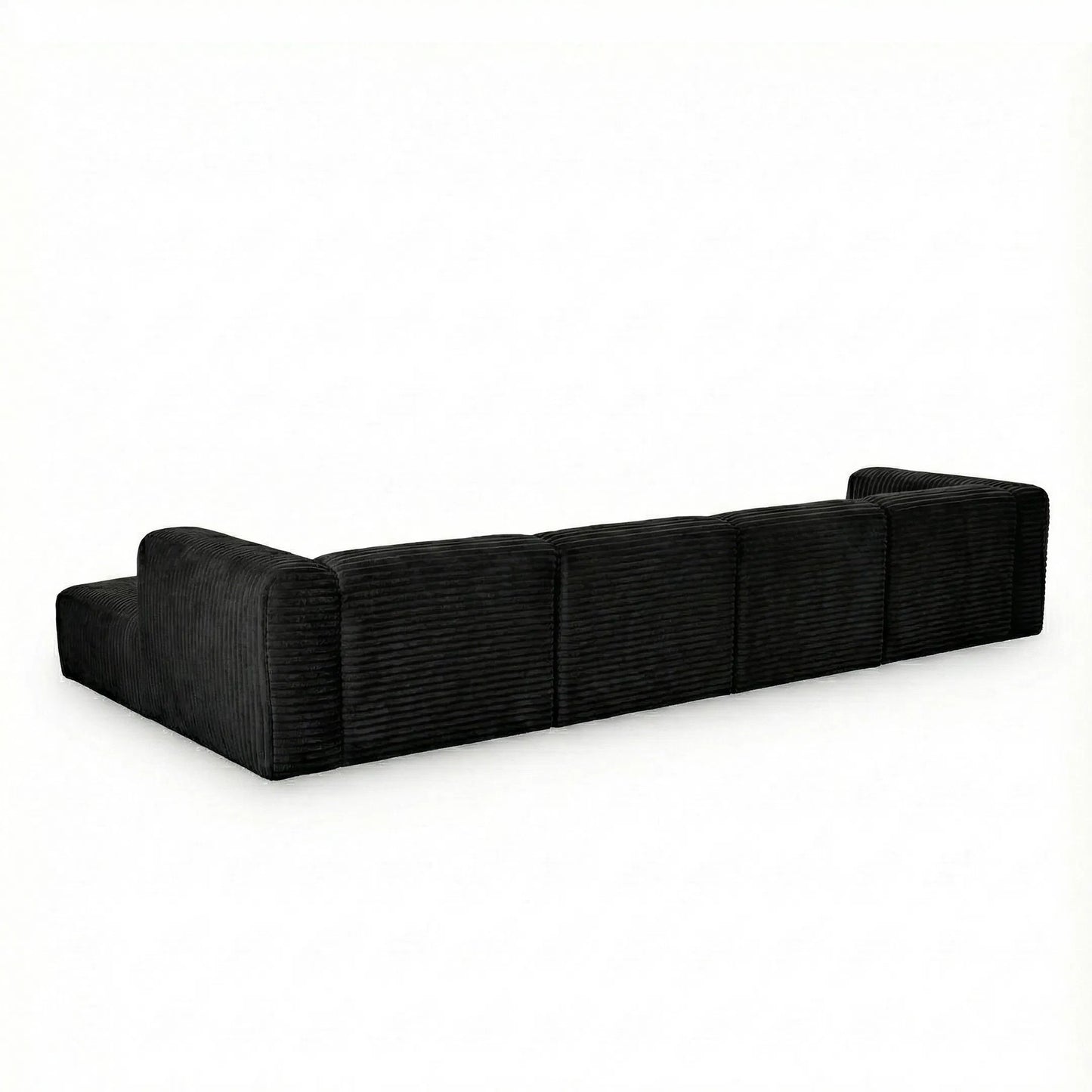 010 SI-2532704 | Additional Silo | Tarra 4-Piece Fluffy Oversized Performance Modular U-Sectional by TOV Furniture. Made from corduroy, wood in a unique style.