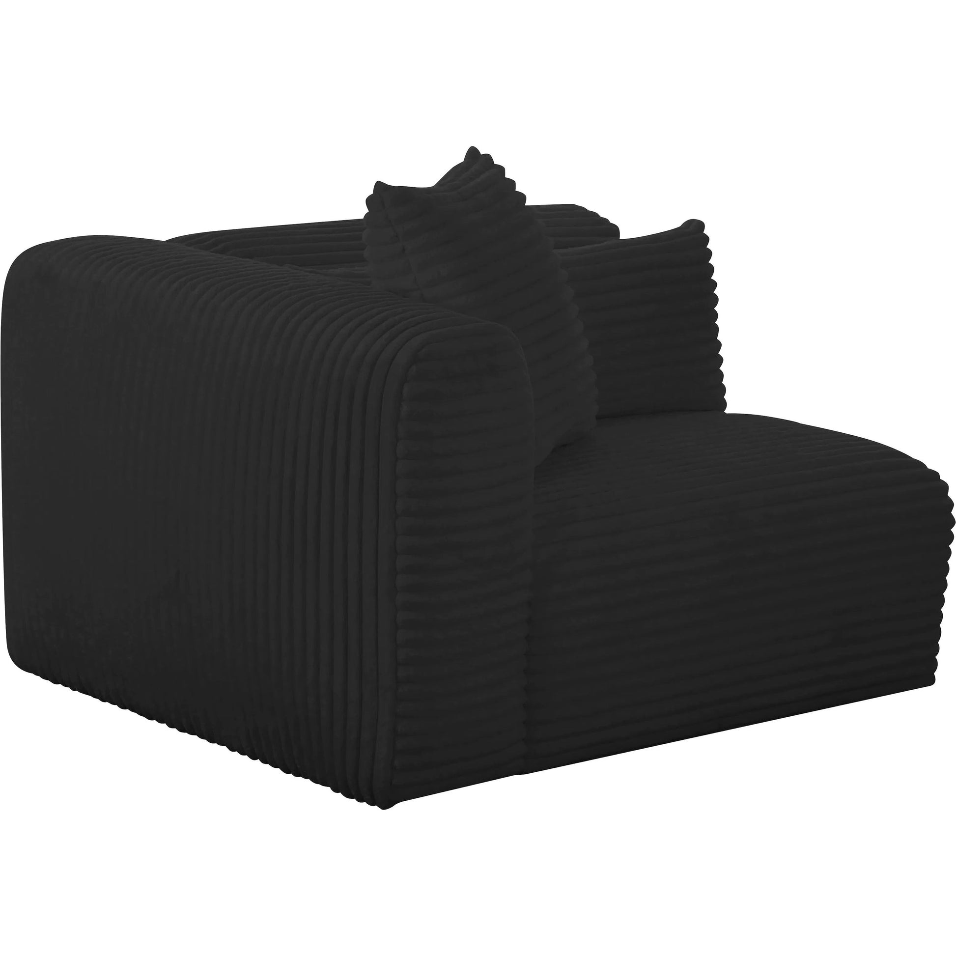 Tarra Fluffy Oversized Corduroy Modular LAF Corner Chair by TOV Furniture. Made from corduroy, wood in a transitional style.