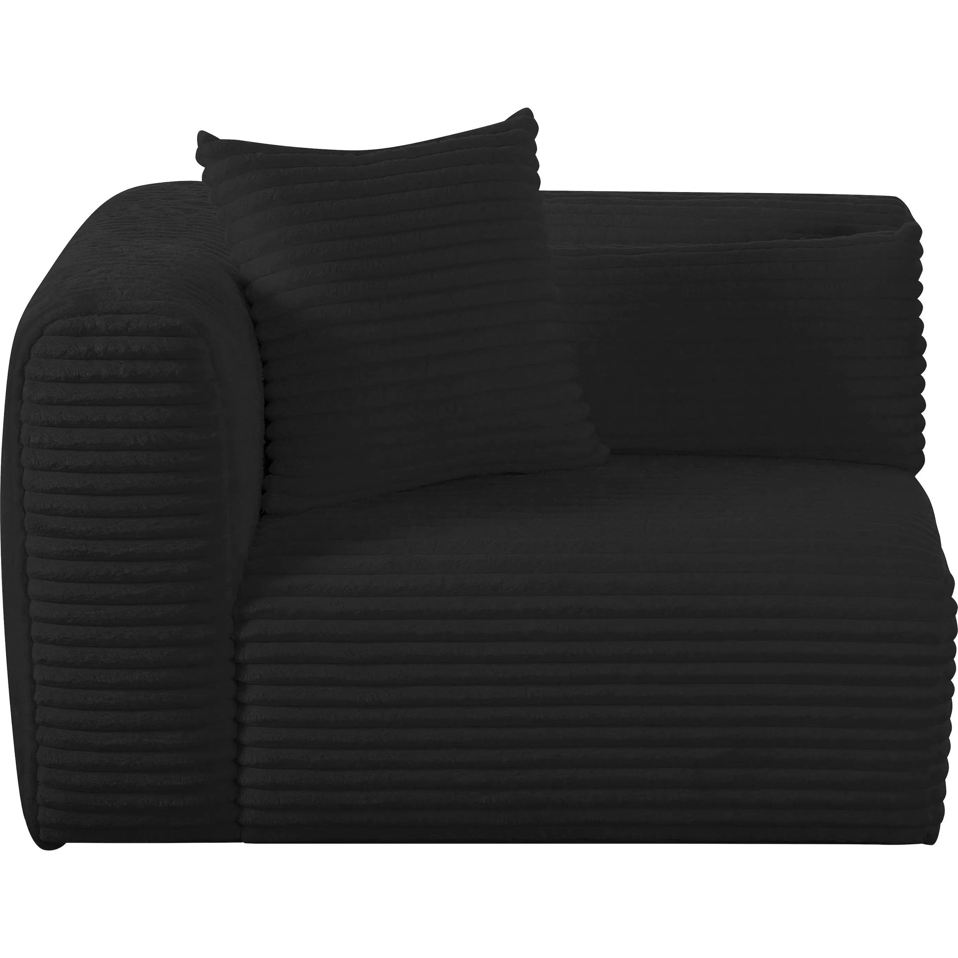 Tarra Fluffy Oversized Corduroy Modular LAF Corner Chair by TOV Furniture. Made from corduroy, wood in a transitional style.