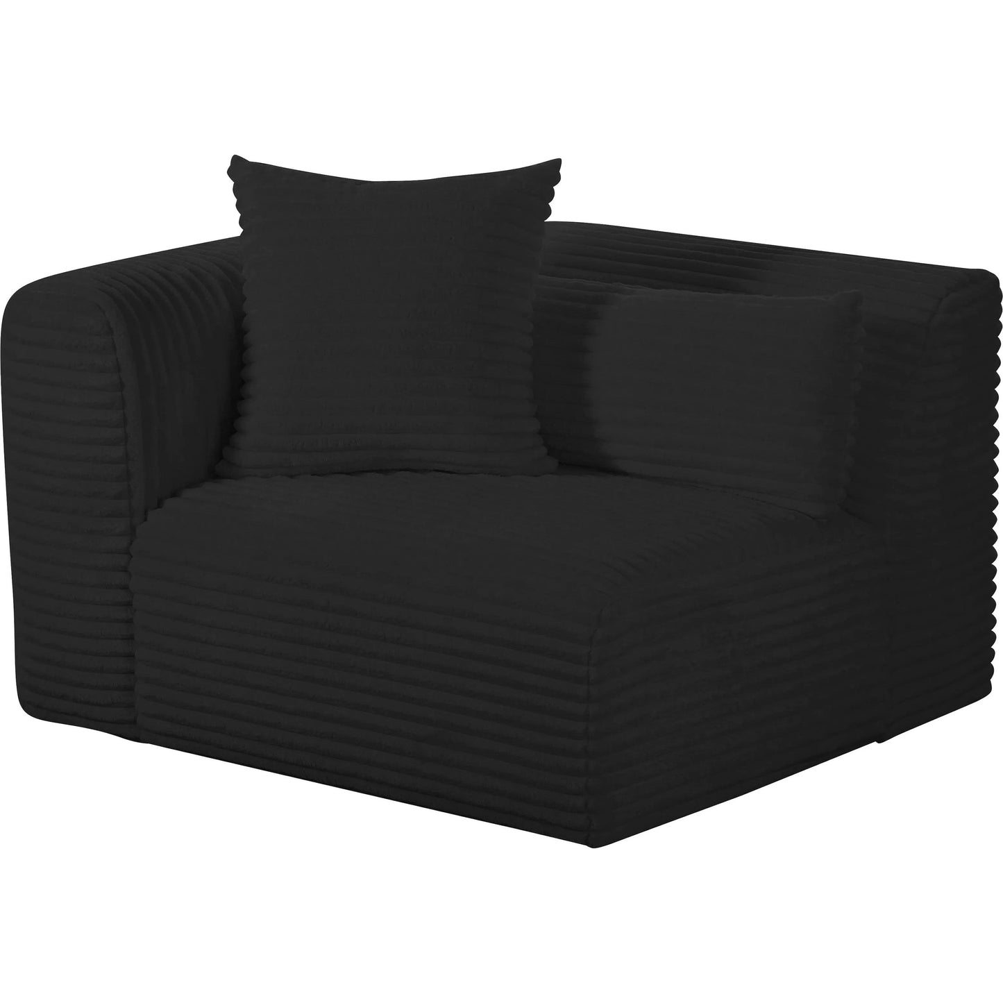 007 SI-2248520 | Additional Silo | Tarra Fluffy Oversized Corduroy Modular LAF Corner Chair by TOV Furniture. Made from corduroy, wood in a transitional style.