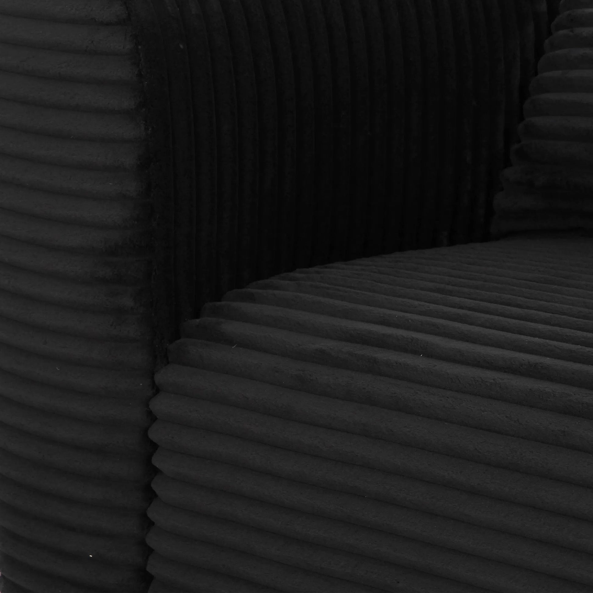 Tarra Fluffy Oversized Corduroy Modular LAF Corner Chair by TOV Furniture. Made from corduroy, wood in a transitional style.