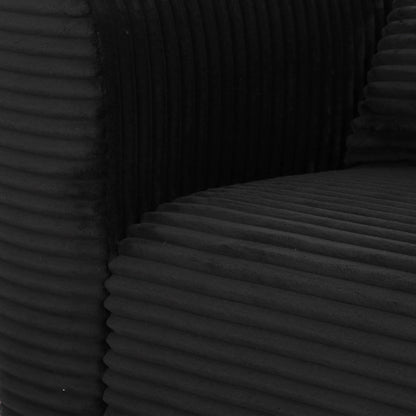 Tarra Fluffy Oversized Corduroy Modular LAF Corner Chair by TOV Furniture. Made from corduroy, wood in a transitional style.