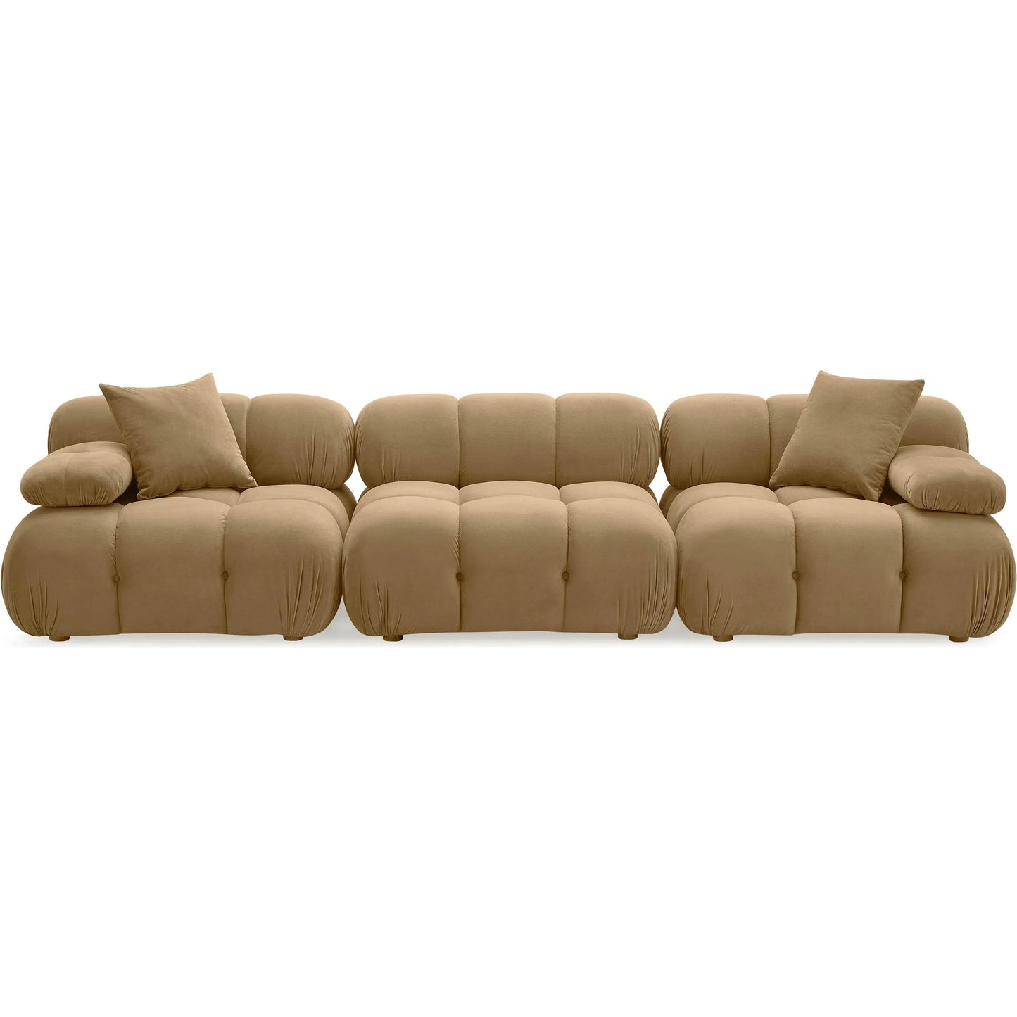 002 SI-2248178 | Additional Silo | Calliope Performance Velvet Modular Sofa by TOV Furniture in cafe au lait. Made from plywood, velvet, wood in a transitional style.