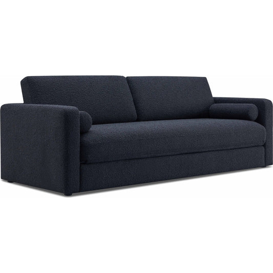 Ryan Boucle Sofa Bed by TOV Furniture in black. Made from boucle, plywood, wood in a unique style.
