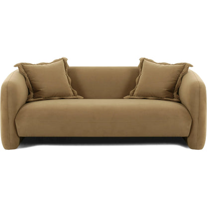 Lou Performance Velvet Loveseat by TOV Furniture in cafe au lait. Made from plywood, velvet in a transitional style.