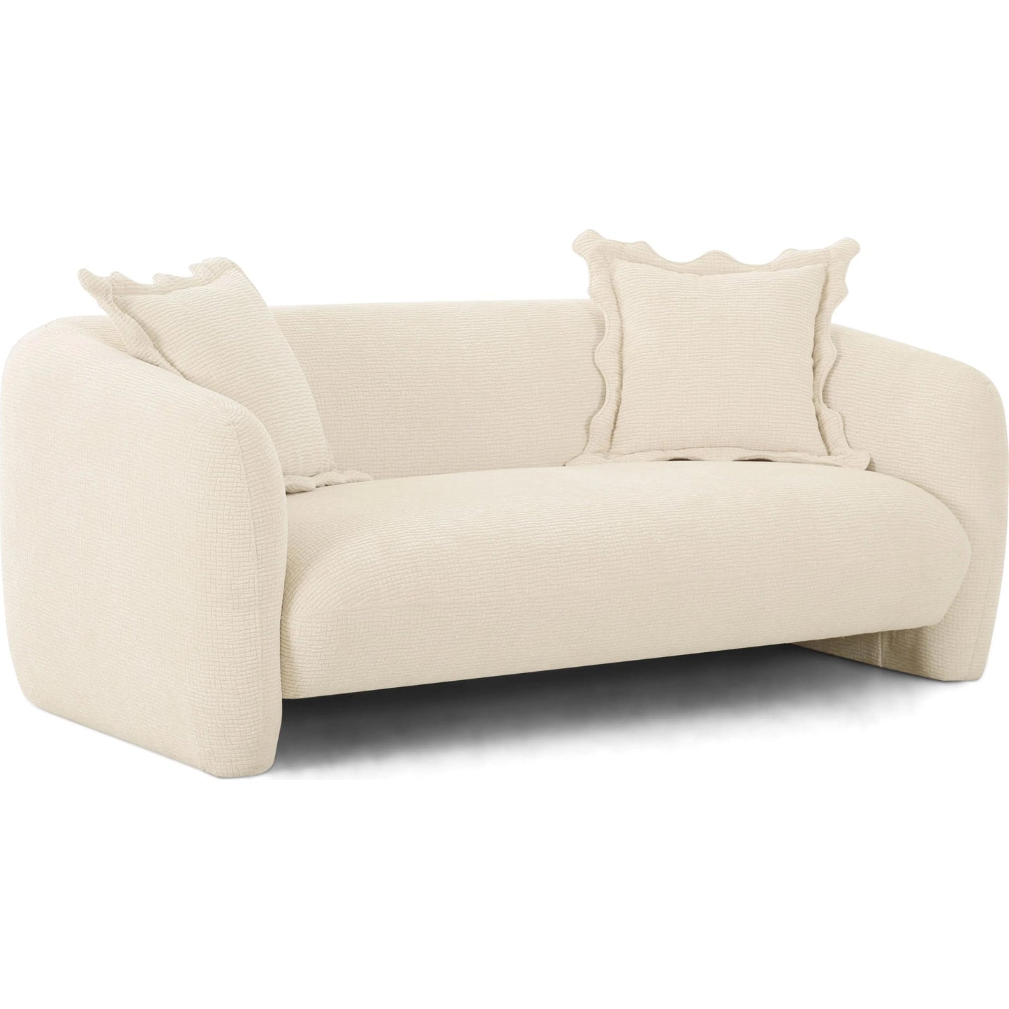 001 SI-2320948 | Primary Silo | Lou Textured Fabric Loveseat by TOV Furniture in sandstone. Made from fabric, plywood in a unique style.