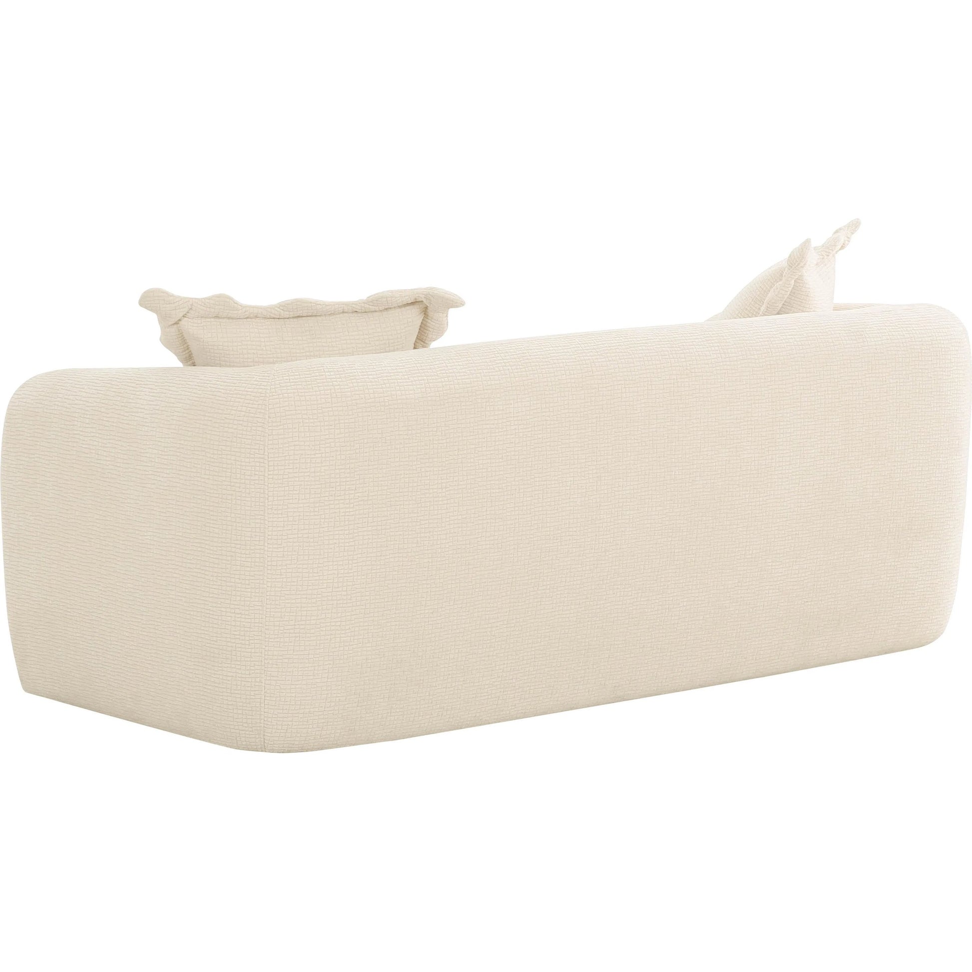 Lou Textured Fabric Loveseat by TOV Furniture in sandstone. Made from fabric, plywood in a unique style.