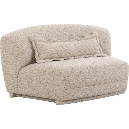 Marion Textured Boucle Armless Loveseat by TOV Furniture in two-tone. Made from boucle, plywood in a unique style.