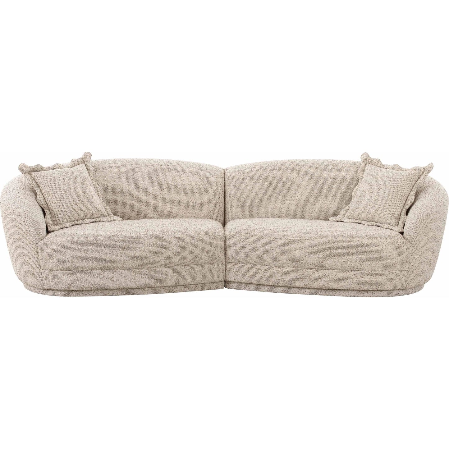 002 SI-2320959 | Additional Silo | Marion Textured Boucle 4 Person Sectional by TOV Furniture in two-tone. Made from boucle, plywood in a transitional style.