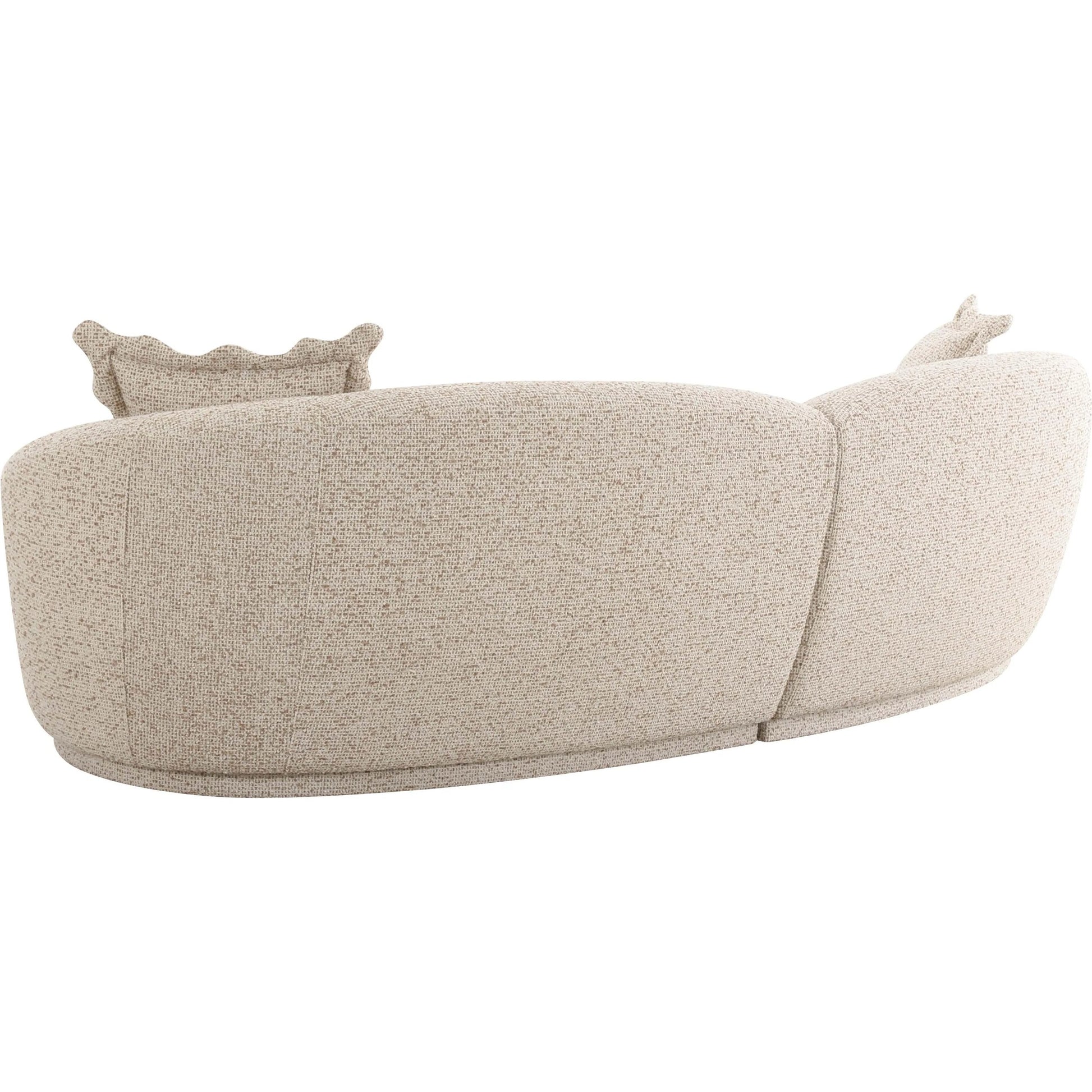 Marion Textured Boucle 4 Person Sectional by TOV Furniture in two-tone. Made from boucle, plywood in a transitional style.