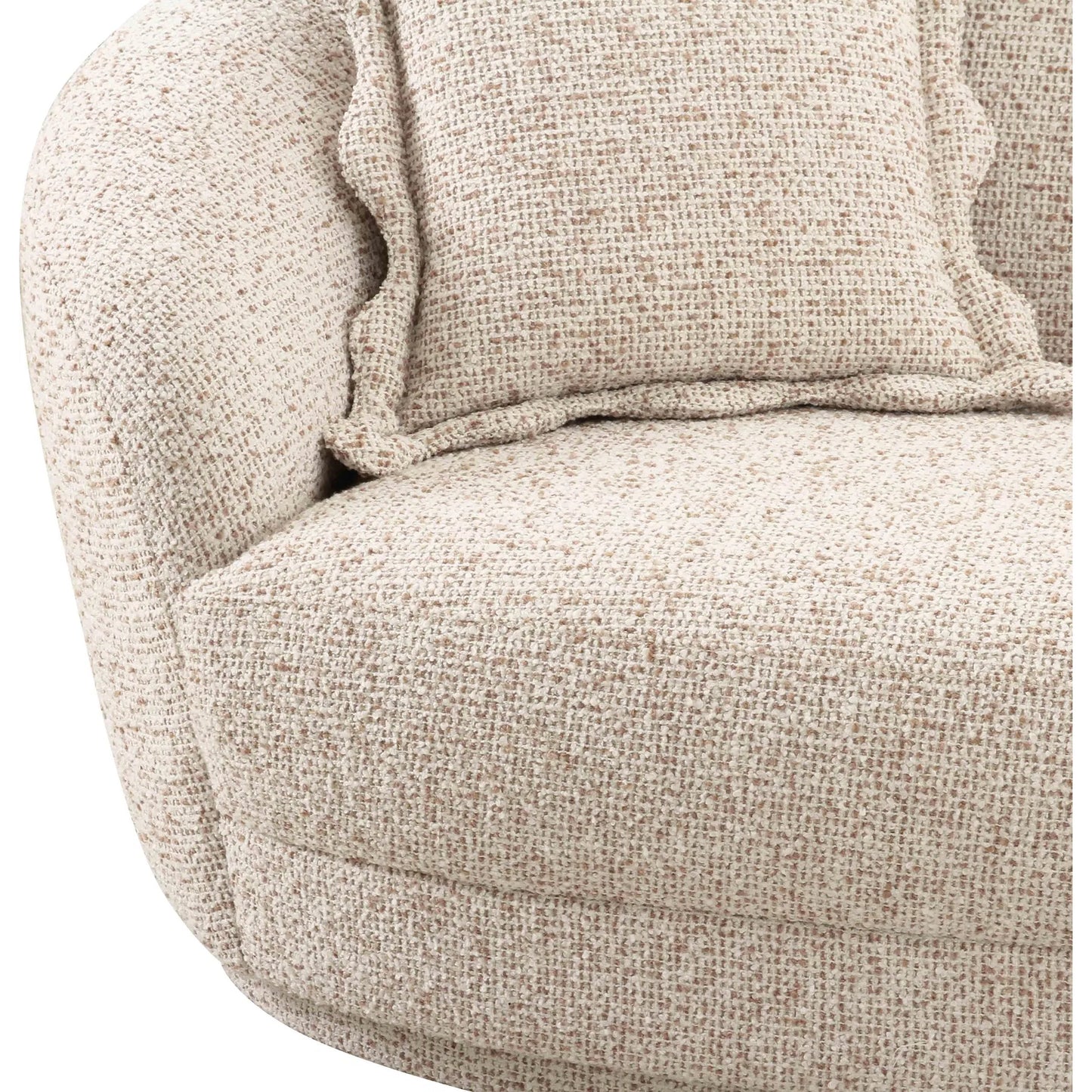 004 SI-2320959 | Closeup | Marion Textured Boucle 4 Person Sectional by TOV Furniture in two-tone. Made from boucle, plywood in a transitional style.