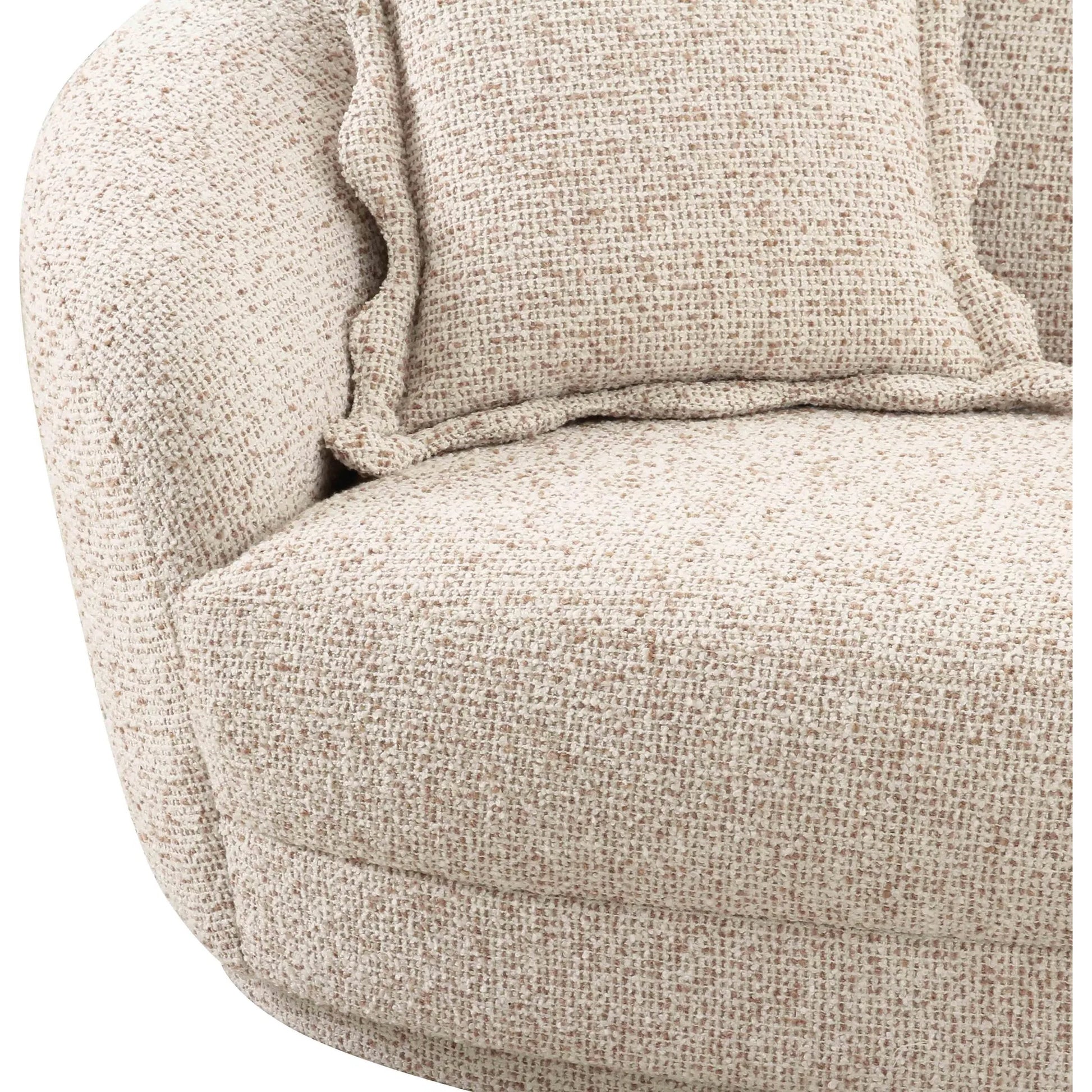 Marion Textured Boucle 4 Person Sectional by TOV Furniture in two-tone. Made from boucle, plywood in a transitional style.