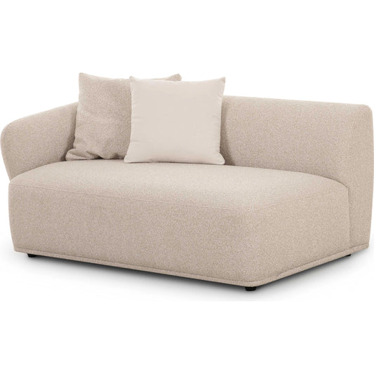 Sylvie Boucle Left Arm 2-Seater Loveseat by TOV Furniture in cream. Made from boucle, plywood in a unique style.