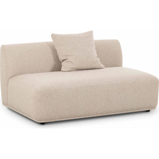 Sylvie Boucle Armless 2-Seater by TOV Furniture in cream. Made from boucle, plywood in a unique style.