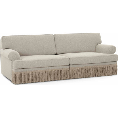 Yvette Boucle Modular Sofa by TOV Furniture in cream. Made from boucle, plywood in a transitional style.