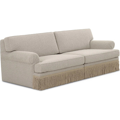 Yvette Boucle Modular Sofa by TOV Furniture in cream. Made from boucle, plywood in a transitional style.