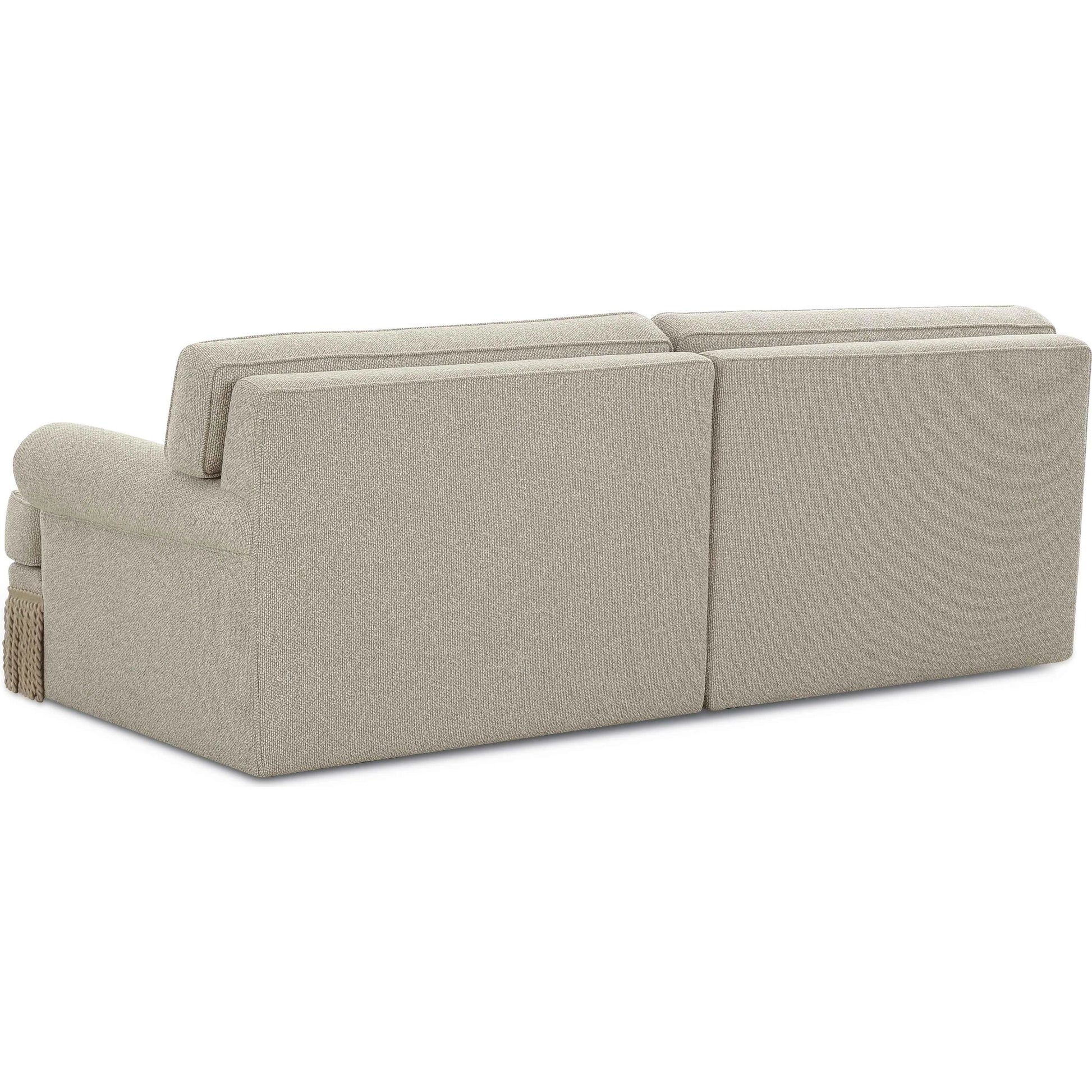 Yvette Boucle Modular Sofa by TOV Furniture in cream. Made from boucle, plywood in a transitional style.