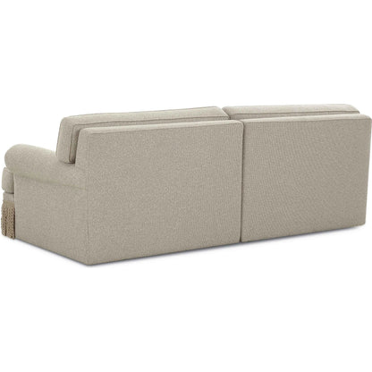 Yvette Boucle Modular Sofa by TOV Furniture in cream. Made from boucle, plywood in a transitional style.