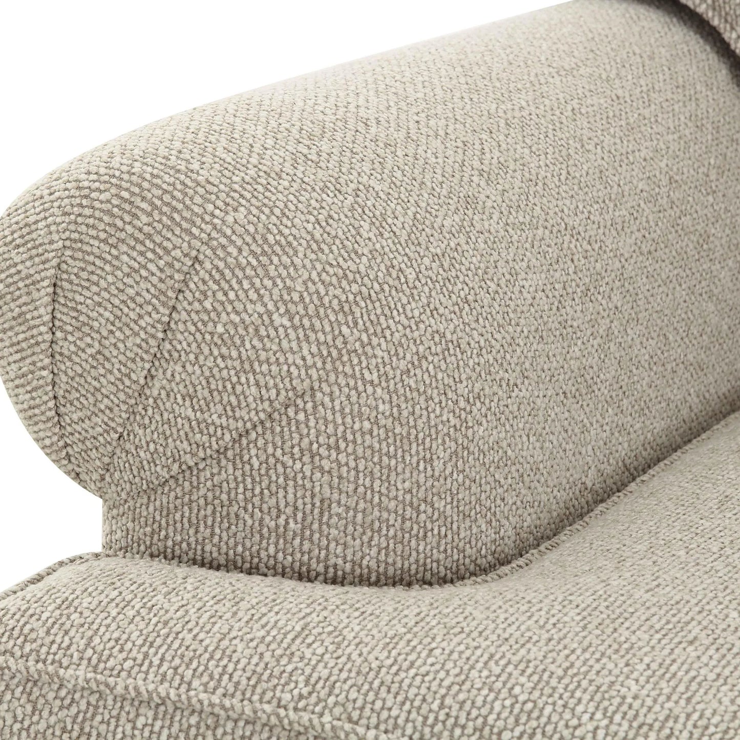 005 SI-2356403 | Closeup | Yvette Boucle Modular Sofa by TOV Furniture in cream. Made from boucle, plywood in a transitional style.