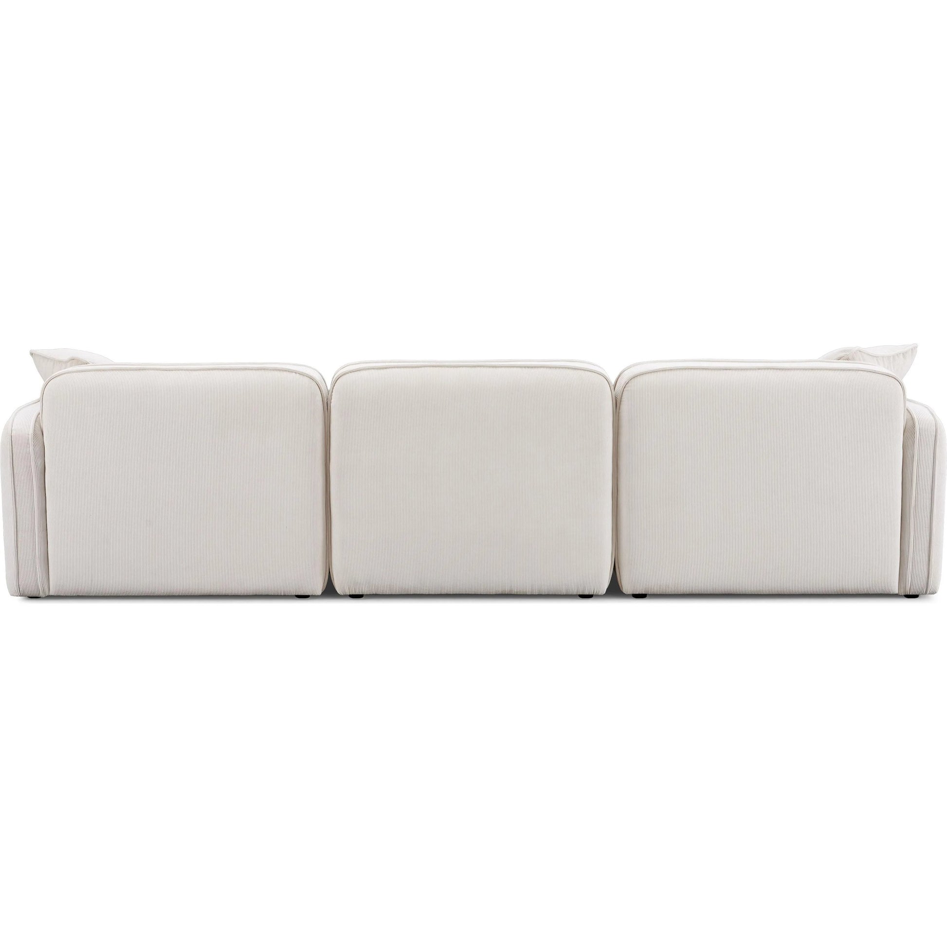Travie Performance Corduroy Velvet 4-Piece Modular Sectional by TOV Furniture. Made from corduroy, plywood, wood in a transitional style.