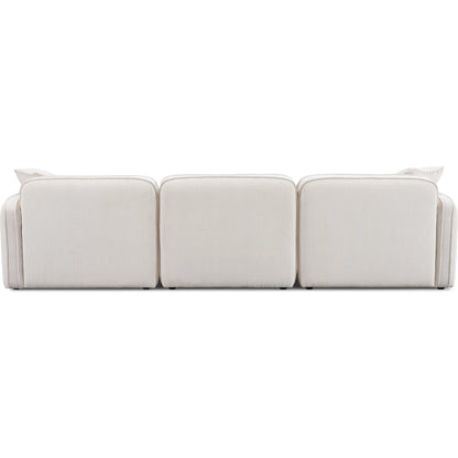 Travie Performance Corduroy Velvet 4-Piece Modular Sectional by TOV Furniture. Made from corduroy, plywood, wood in a transitional style.