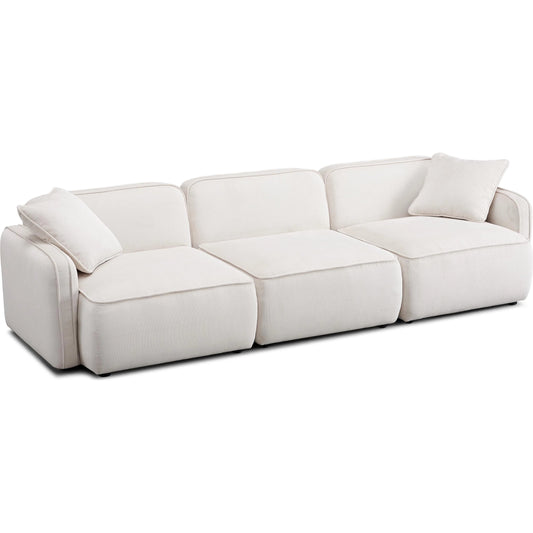 Travie Performance Corduroy Velvet Modular Sofa by TOV Furniture. Made from corduroy, plywood, wood in a unique style.