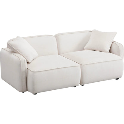 Travie Performance Corduroy Velvet Modular Loveseat by TOV Furniture. Made from corduroy, plywood, wood in a transitional style.