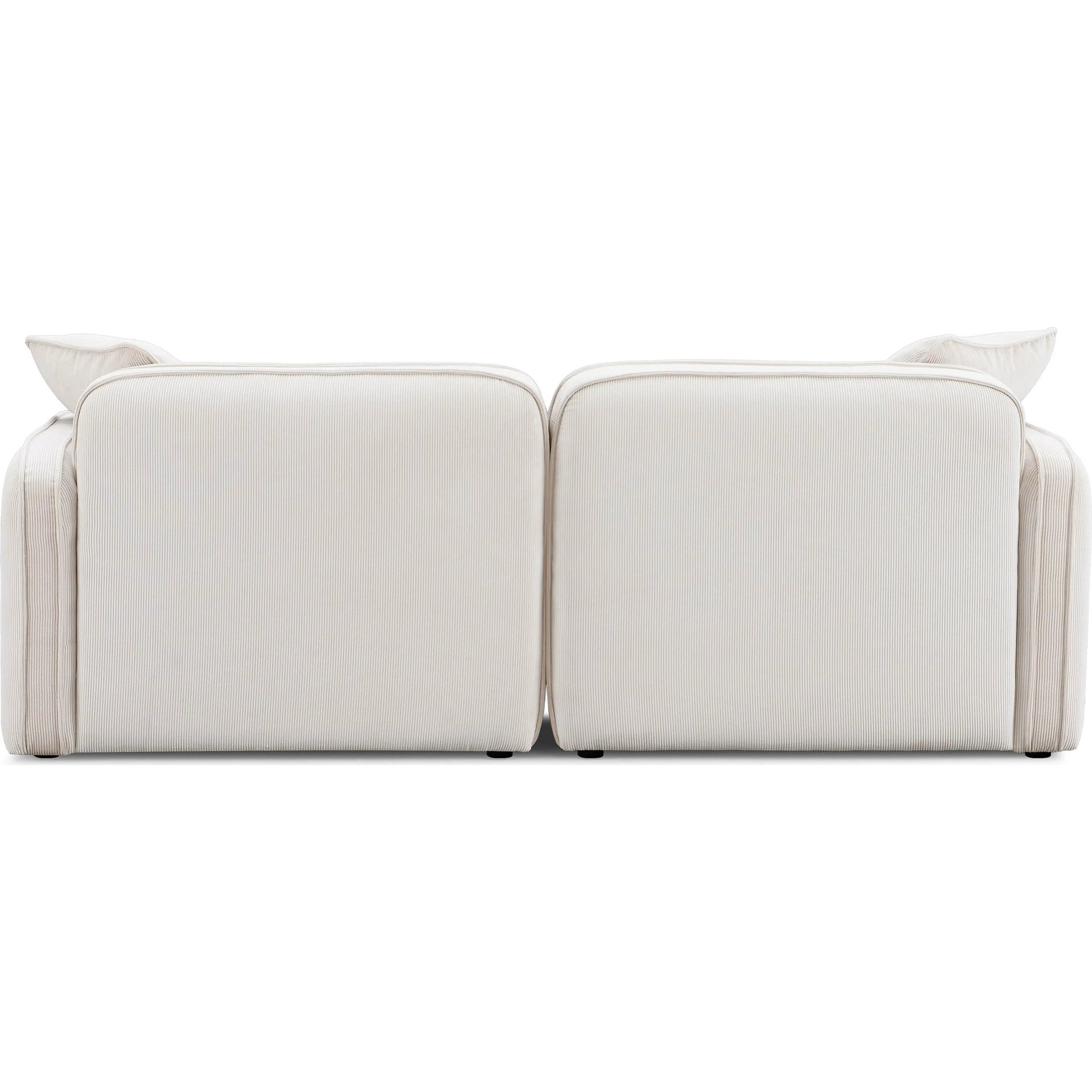 Travie Performance Corduroy Velvet Modular Loveseat by TOV Furniture. Made from corduroy, plywood, wood in a transitional style.