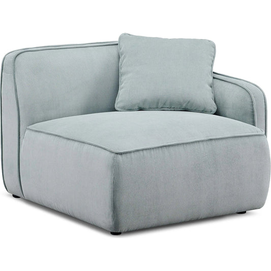 Travie Performance Corduroy Velvet RAF Corner Chair by TOV Furniture. Made from corduroy, plywood, wood in a unique style.