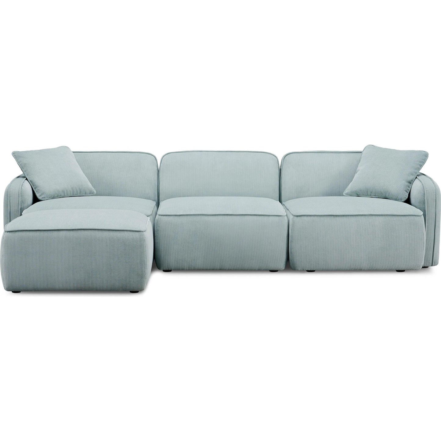 010 SI-2356370 | Additional Silo | Travie Performance Corduroy Velvet 4-Piece Modular Sectional by TOV Furniture. Made from corduroy, plywood, wood in a transitional style.