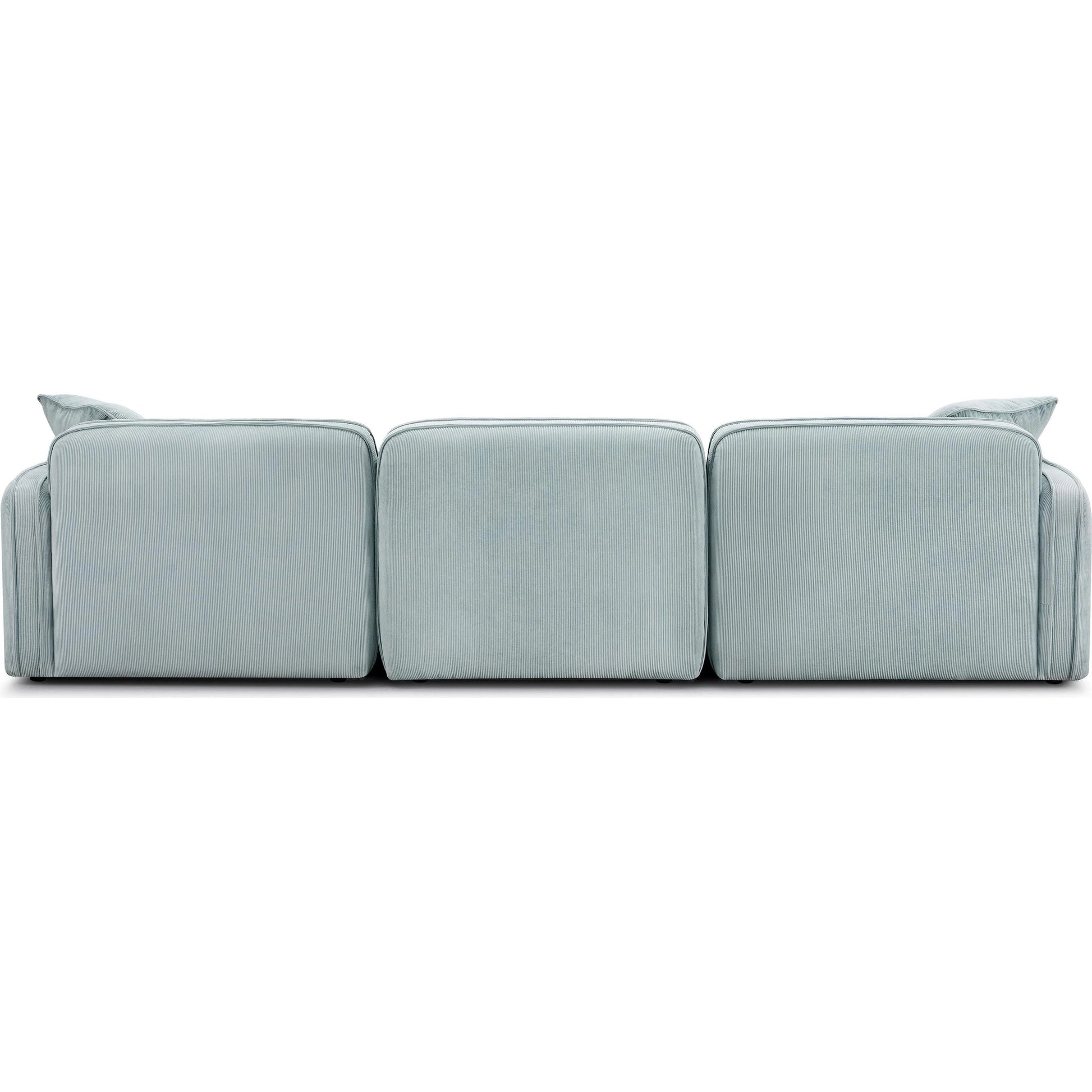 Travie Performance Corduroy Velvet 4-Piece Modular Sectional by TOV Furniture. Made from corduroy, plywood, wood in a transitional style.