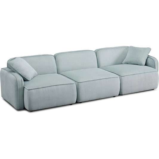 Travie Performance Corduroy Velvet Modular Sofa by TOV Furniture. Made from corduroy, plywood, wood in a unique style.