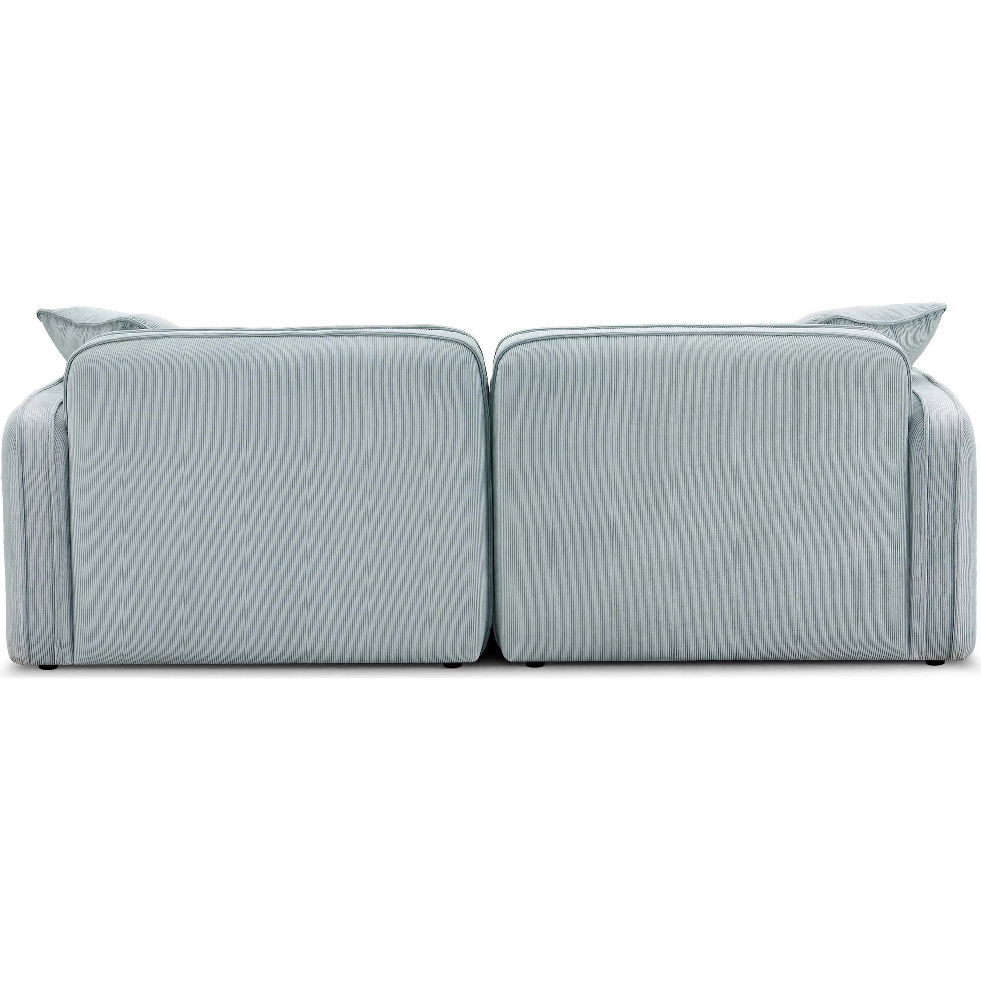 Travie Performance Corduroy Velvet Modular Loveseat by TOV Furniture. Made from corduroy, plywood, wood in a transitional style.