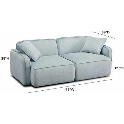 Travie Performance Corduroy Velvet Modular Loveseat by TOV Furniture. Made from corduroy, plywood, wood in a transitional style.