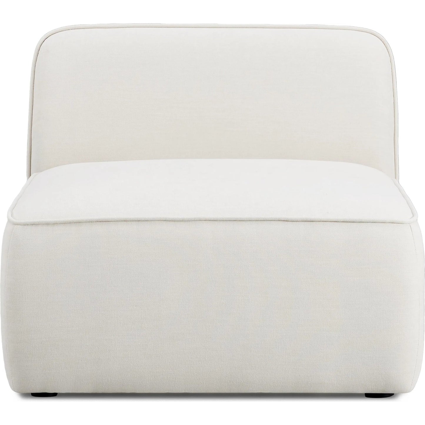 002 SI-2356391 | Additional Silo | Travie Upcycled Linen Armless Chair by TOV Furniture in sand. Made from plywood, recycled fabric, wood in a transitional style.