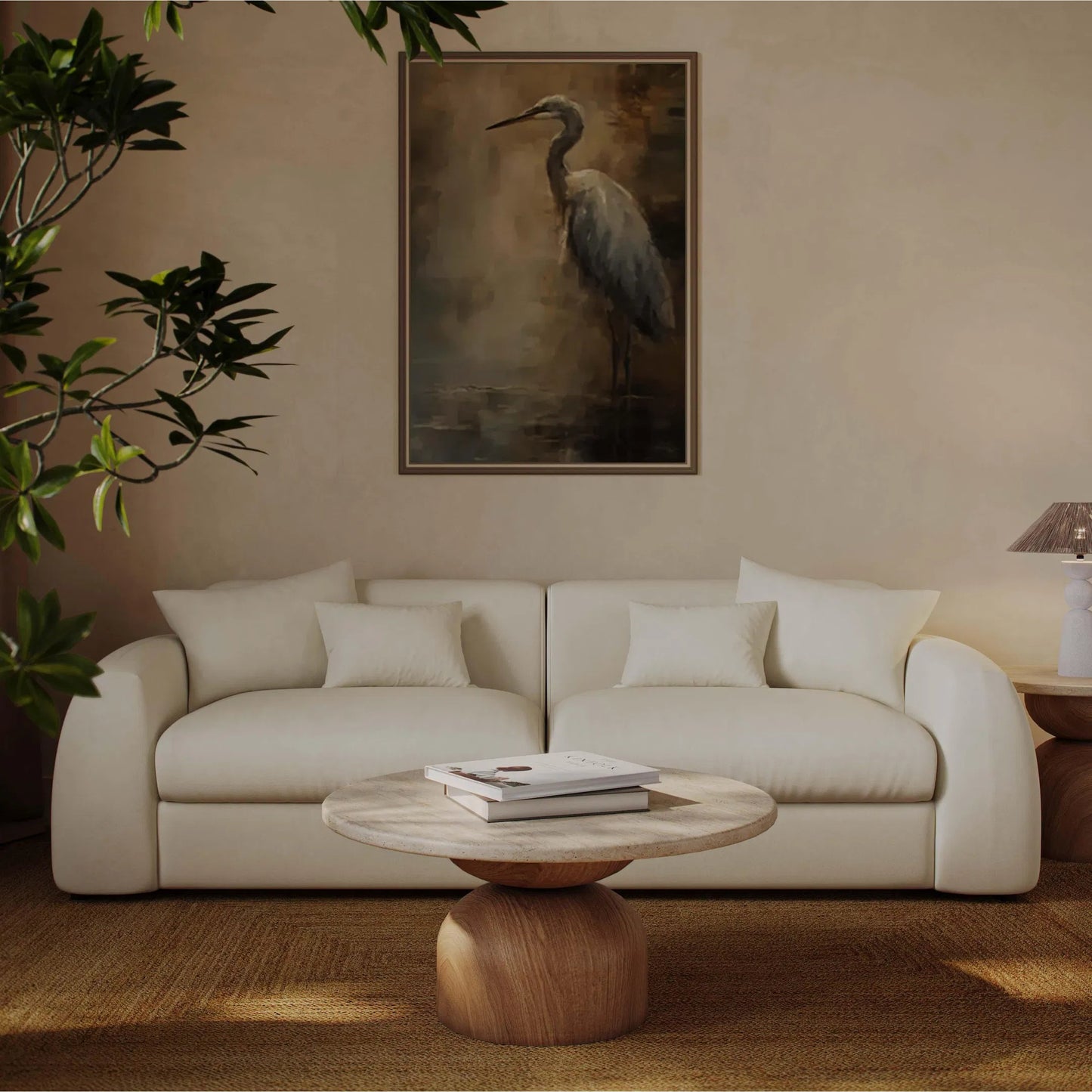 006 SI-2356311 | Lifestyle | Kourtney Faux Mohair 100" Sofa by TOV Furniture in cream. Made from faux mohair, plywood in a transitional style.