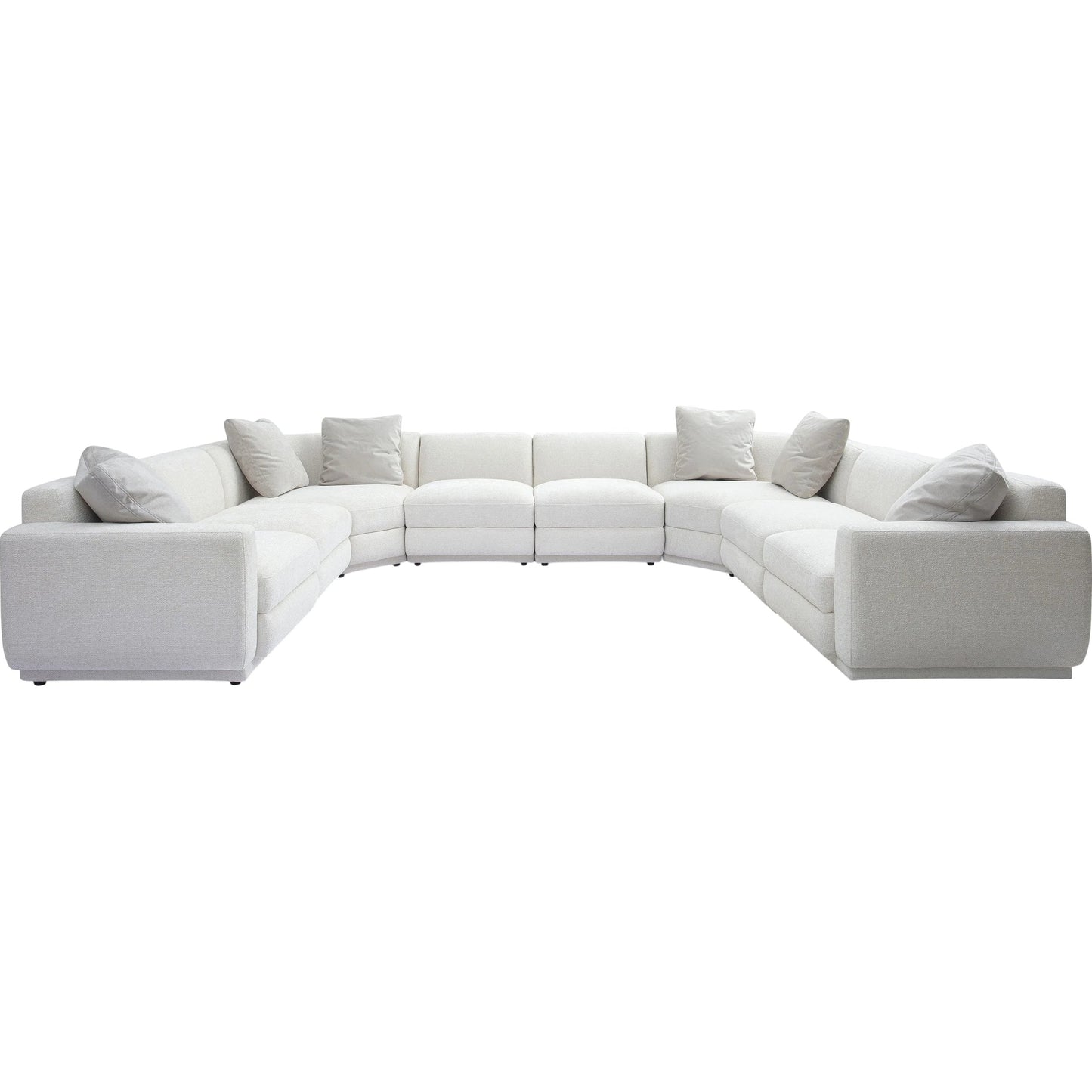 002 SI-2356344 | Additional Silo | Perry Chenille Modular Large U-Sectional by TOV Furniture in cream. Made from chenille, plywood, wood in a transitional style.