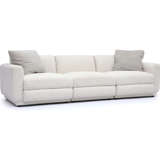 Perry Chenille Modular Sofa by TOV Furniture in cream. Made from chenille, plywood, wood in a unique style.
