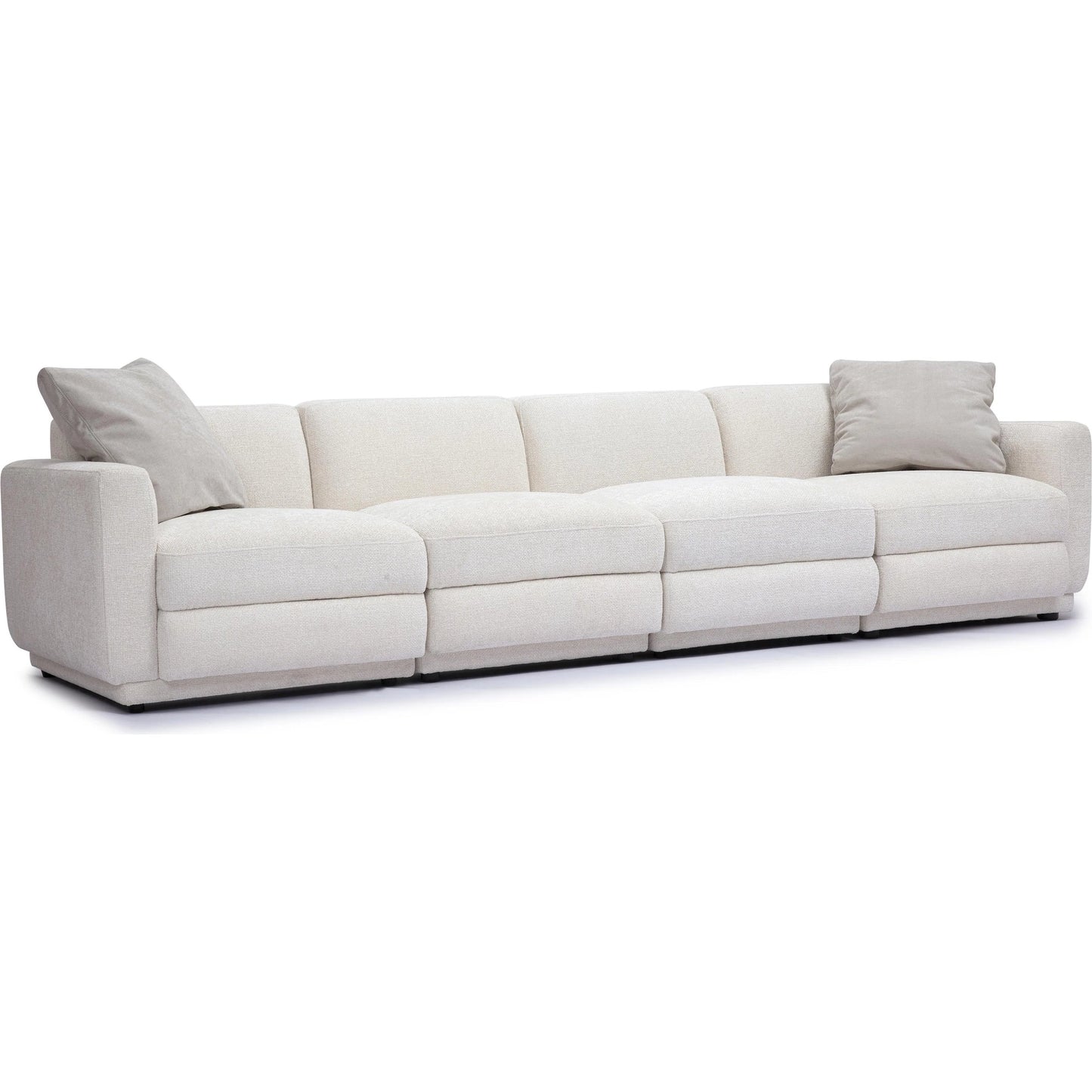 001 SI-2356338 | Primary Silo | Perry Chenille Modular Long Sofa by TOV Furniture in cream. Made from chenille, plywood, wood in a transitional style.