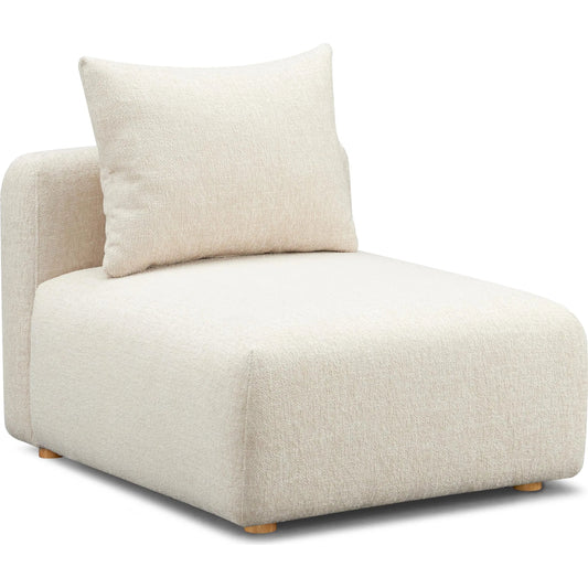 Hangover Heavy Textured Fabric Modular Armless Chair by TOV Furniture. Made from fabric, plywood, wood in a unique style.